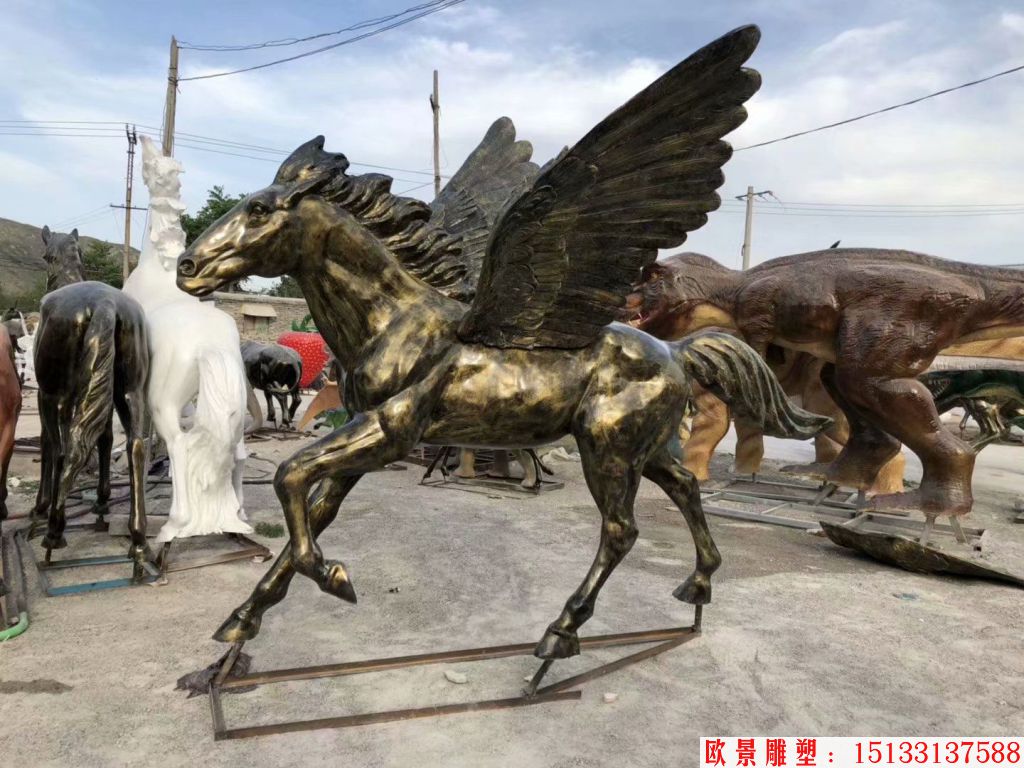 仿铜飞马雕塑,飞马雕塑定制1